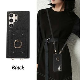 Geschikt voor Samsung S23 Leather S24U Telefoon Crossbody A52/A22 Card Insertion Ring Fashionable Protective Case