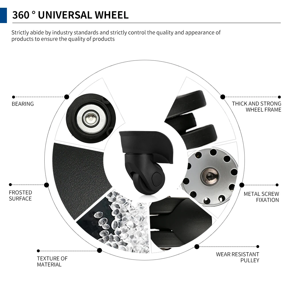 Geschikt voor Smooire American Tourister Trolley Travel Suitcase Wheel Accessoires Reparatie Hongsheng A-21 Smooire Wheel