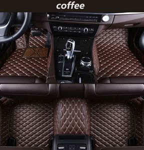 Pour Toyota Crown cinq sièges 2005-2018 tapis de voiture de luxe entouré intérieur imperméable en cuir tapis couture