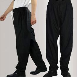 Pantalons de chef Hommes adaptés au travail alimentaire Work Wear Loose Casual Kitchen Restaurant El Uniform Cook Pantals For Man Bottoms 240412