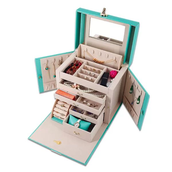 Maleta Beauty Box joyería Duffel Marrón Flor MO. Maletas de cara dura, marco de aluminio, cubierta de carrito con tracción de aire, equipaje giratorio rígido