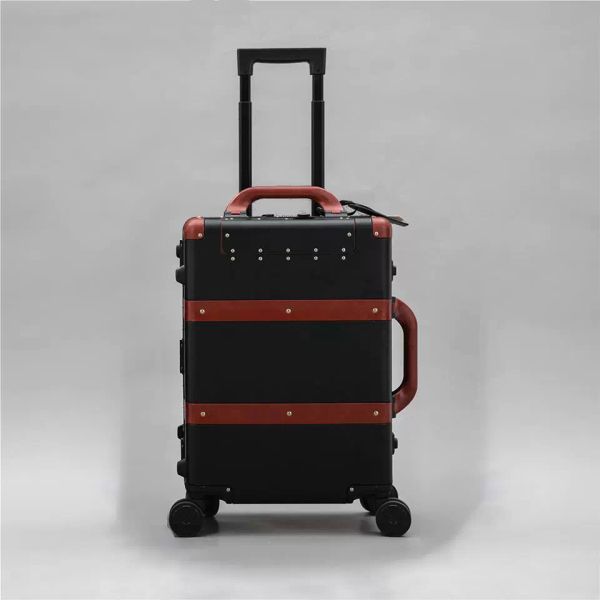 Valise bagages coffre sac lettres sac à main tige Spinner universel roue hori valise brevet serrure poignée peut transporter sur mesure Trolley Air Boxes Style