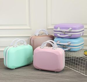 Valises 13 pouces Mini valise diamant mignon étui à cosmétiques rose petite boîte de rangement à glissière 230404