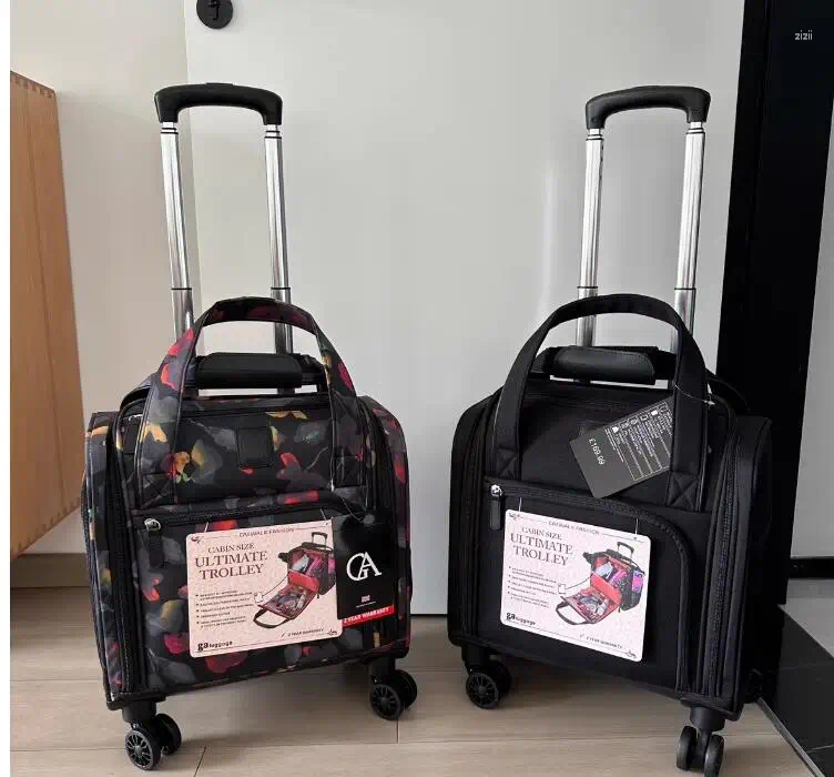 Koffer 16 Zoll Leichtes Boarding Gepäck Spinner Räder Computer Trolley Koffer wasserdichte Männer und Frauen rollen