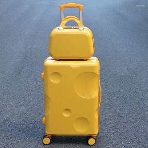 Koffers 20/22/24/26/28 inch reisbagage Case vrouwelijke koffer met wielen kleine tas 20 draagtel trolley cabine set