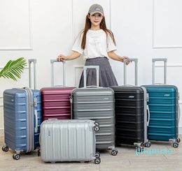 Valises 20/24/28 pouces chariot de voyage valise mode continuer à glissière ABS bagages à roulettes étui de luxe boîte d'embarquement