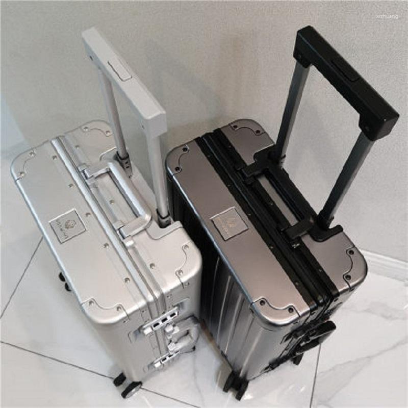 Suitcases 20/24/28Inch Aluminum Hard Trolley Luggage High-quality Fashion Travel Suit Business Carry On Cabin