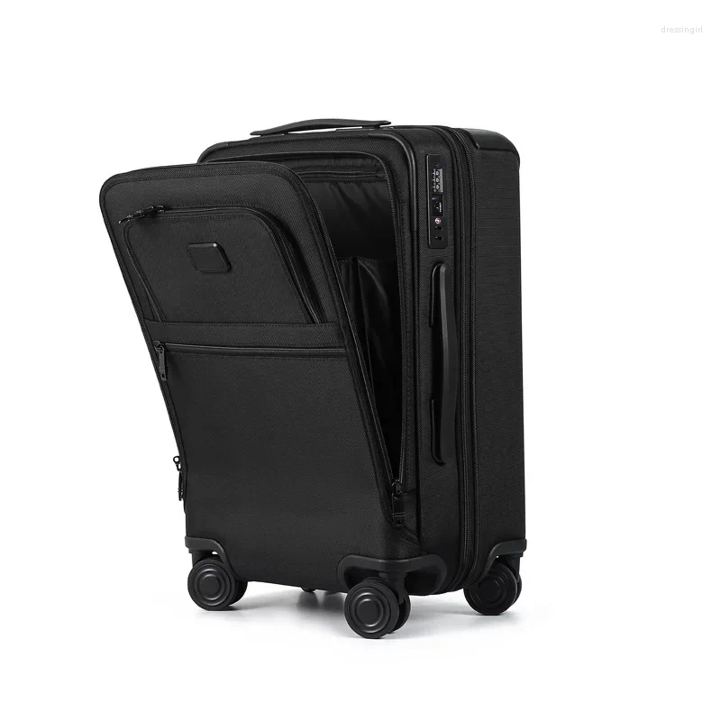Suitcases 20 Inch Ballistic Nylon Waterproof And Wear-resistant Men Business Roller Trolley Suitcase High Quality Multifunction Short Trip