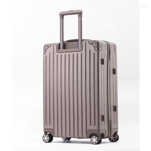 Maletas 2023 MOJY Factory Direct Sales Personalización privada Aluminio Marrón Carry On Trolley Maleta de viaje Maletas de embarque