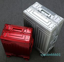 Valises 2023 vente valise de voyage en aluminium valise à roulettes rigide bagages en aluminium 20 "24" 26 "29" pouces