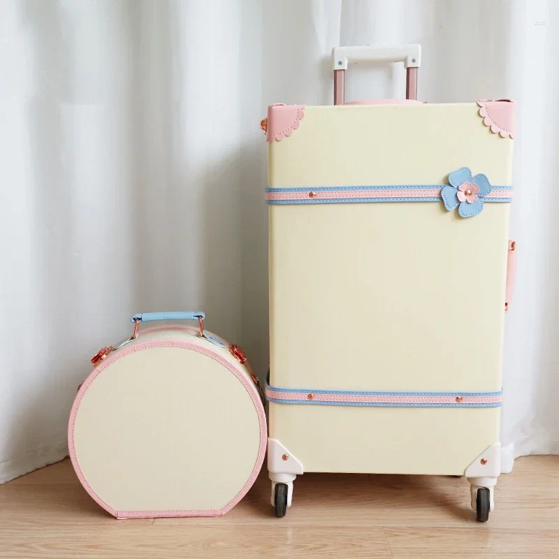 Suitcases 2024 Bagaż uniwersalny kombinezon Wheel Net Red Macaron Trolley Mały mężczyzna i kobiety