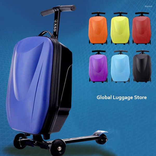 Koffers 21 Inch Handbagage Scooter Trolley Koffer Skateboard Bagage Wielen