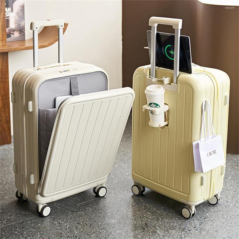 Suitcases 24/26 Inch Large Capacity Multifunctional Luggage Zipper Universal Wheel Trolley Box Travel Password Boarding