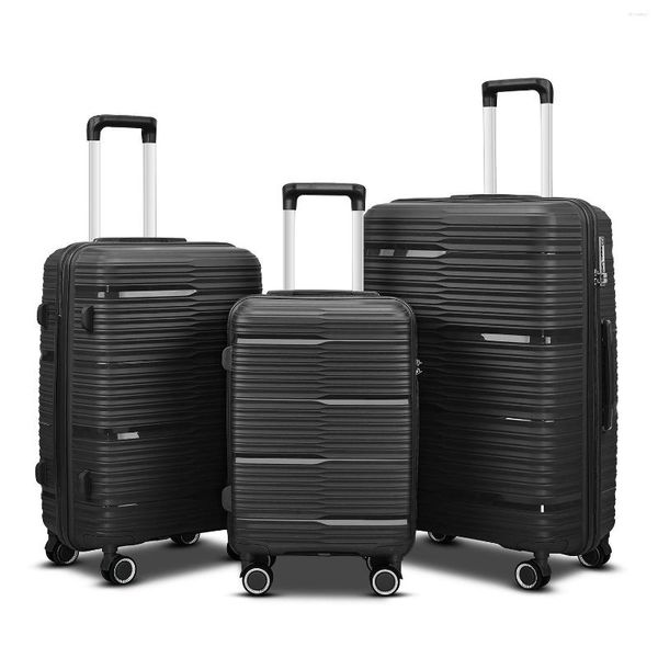 Maletas 3 PCS Juego de equipaje rodante de gran capacidad Maleta de viaje con ruedas giratorias silenciosas Contraseña TAS Trolley Bag Case