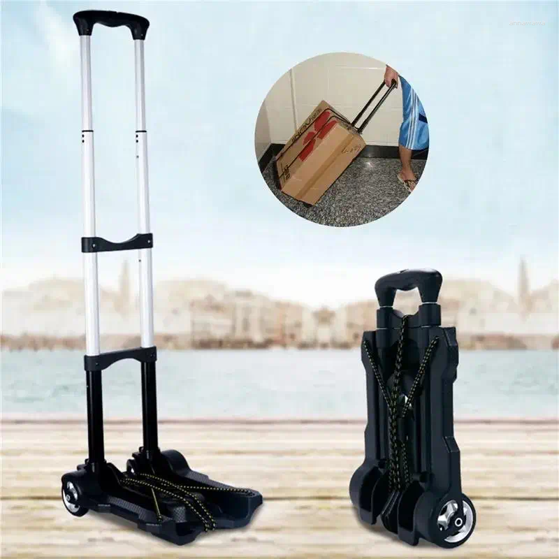 Suitcases 40KGS Heavy Duty Foldable Hand Sack Wheel Trolley Folding Truck Barrow Cart Travel Luggage Shopping Portable Home Use