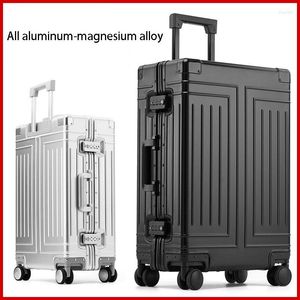 Koffers Aluminium Reiskoffer Met Wielen 20'' 24'' 26'' 29'' Grote Maat Bagage Metallic Instappen