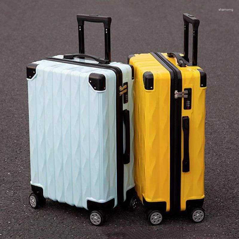 Suitcases Arrival Unisex Solid Multi-function Luggage Zipper Case Trolley Trunk Suitcase Password Box 20 Inch Boarding Wholesale