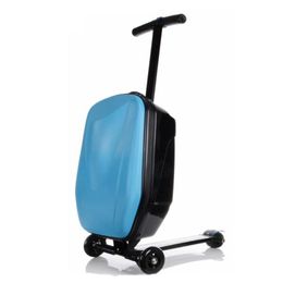 Koffers carrylove volwassenen scooter bagage draagt ​​rollende koffer luie trolley tas met wielen279e