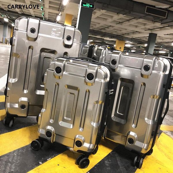 Valises CARRYLOVE bagages de haute qualité 20/24/26/29 taille espace or PC roulant Spinner marque valise de voyage