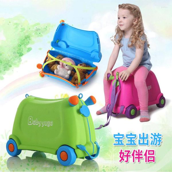 Valises Valise pour enfants avec roulettes Boîte à bagages de voyage Mallette de rangement pour enfants Jouet pour bébé Fournitures de transport mignonnes