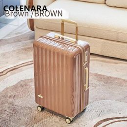 Koffers Colenara 20 "22" 24 "26" 28 "30 inch Rolling Bagage ASB PC Boarding Case Ultralight Trolley Silent Wheel Cabin Suitcase