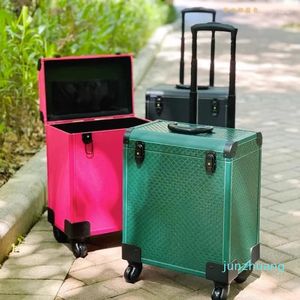 Valises Cosmétique Tatouage Maquillage Cas Instrument Bain De Pieds Technicien Massage Chariot De Stockage De Bagages Boîte À Outils Boîte