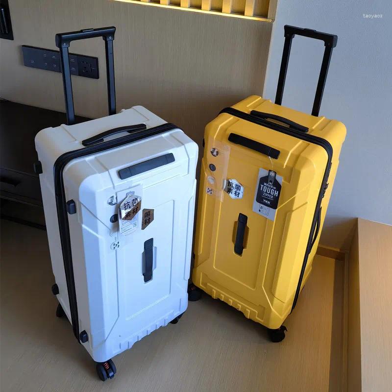 Suitcases Design Rolling Luggage Travel Suitcase Large Capacity Five Wheel Load Bearing Trunk Fashion Password Lock Case