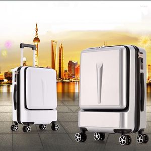 Koffers mode 24 inch voorzake pocket slimme bagage trolley wachtwoord doos 20 'cabine koffer mala de viagem vrouwen reistas