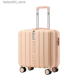 Valises Mode petit bagage roulant 18/20 pouces léger Mini chariot d'embarquement roue universelle silencieux valise ensemble femmes sac de voyage Q240115