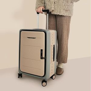 Koffers opvouwbare PP met slot grote capaciteit vrouwen rollende bagagesets multifunctionele universele wielen trolley