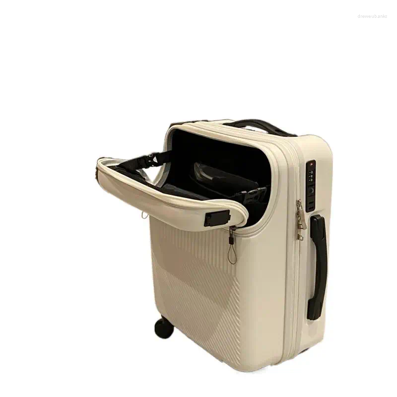 Suitcases Front Open Pull Rod Trolley Travel Case
