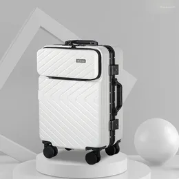 Koffers voor opening reiskoffer op wielen multifunctioneel rollende bagage case abs pc combinatie lock lichtgewicht