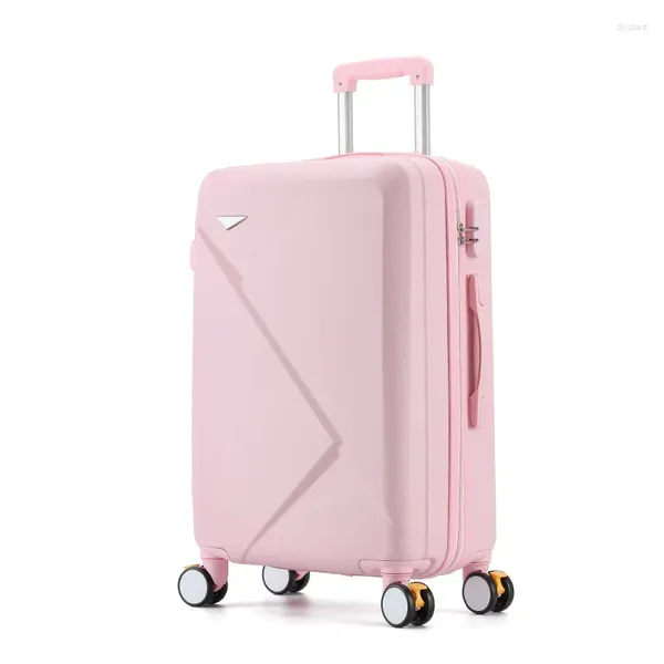 Valises givrées pour hommes et femmes, valise de voyage avec tige universelle, boîte à bagages à roulettes