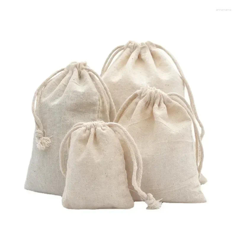 Valises GSW4 sacs à cordon pour mariage cadeau de noël paquet de bricolage petites pochettes unies sacs de rangement anti-poussière à la maison