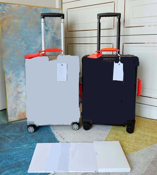 Maletas Bolsas de viaje de cáscara dura Maleta 20 pulgadas 26 pulgadas Spinner de metal de lujo Llevar equipaje de moda Valise Trolley Lager Capacidad Caja 2308029