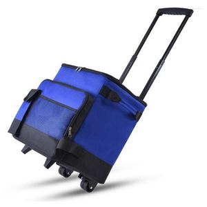 Koffers geïsoleerd Rolling Cooler Bag Trolley Camping Picnics Grote capaciteit thermische zakken met wielen
