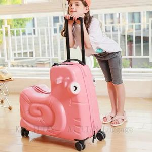 Valises enfants chariot sac à bagages valise de voyage enfants Spinner roues mignon bébé continuer tour coffre