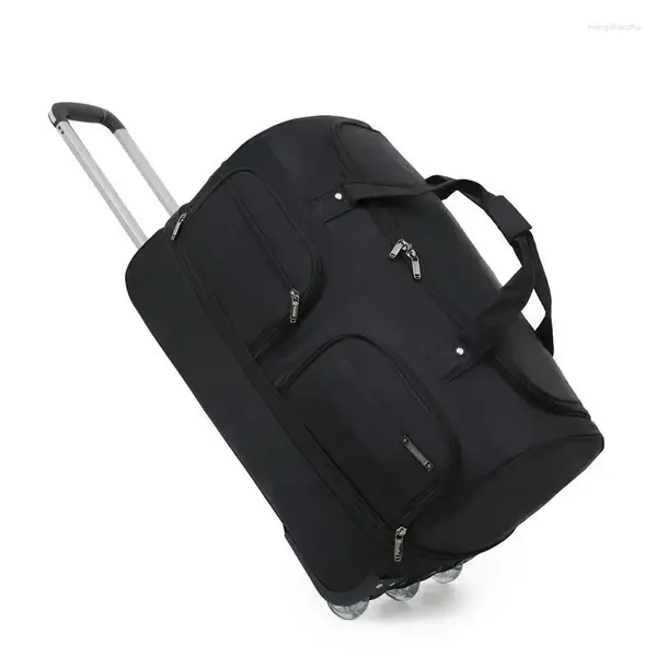 Valises sacs à roulettes grande capacité avec roulettes sac à roulettes pliable Oxford bagages valise de voyage roulant