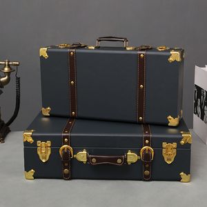 Valises De Luxe Vintage Coffre Voyage Main Grandes Valises En Cuir Bagages Carryon Sous Lit Vêtements Organisateur Boîte De Rangement Antique Bin 221026