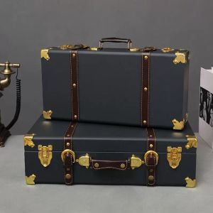 Valises De Luxe Vintage Tronc Voyage Main Grand Bagage En Cuir Bagage À Main Sous Le Lit Organisateur De Vêtements Boîte De Rangement Antique Bin peut personnalisé