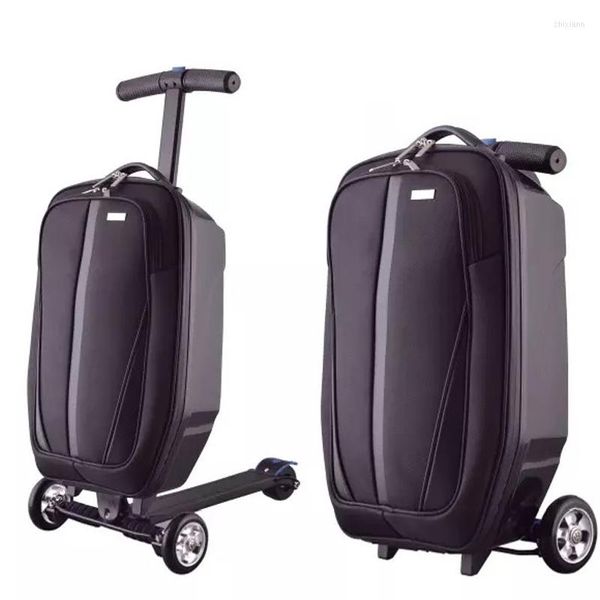 Maducas Men Fashion Skateboard Trolley maleta Bolsa de viaje sobre ruedas Mujeres Lugar Rolling Student Student Multi-Purpose Brand