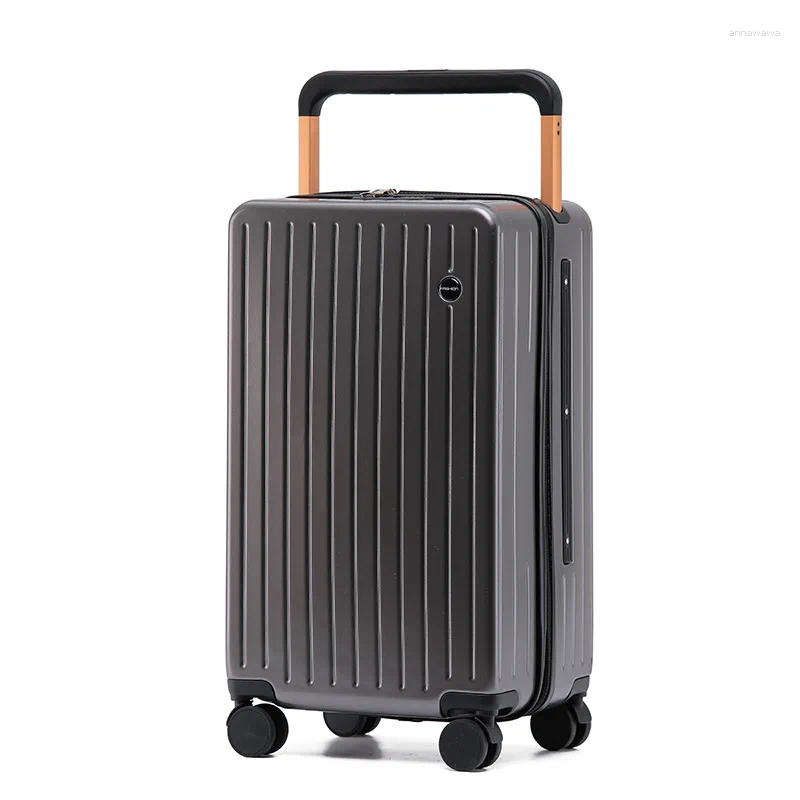 Suitcases Men's Travel Suitcase Woman's First Class Large Capacity Wide Handle Fashion Luggage Box Spinner Wheel Carry On