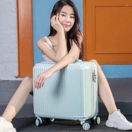 Constructions de valises Mini Carrier Suitcase on Wheels 18inch Bagure de planche durable pour femmes Small Trolley Cabin Cabine Brousse de bagage
