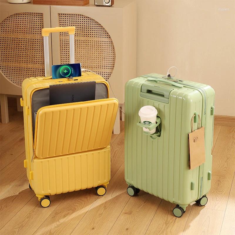 Suitcases Multifunctional Front Opening Charging Business Password Travel Case