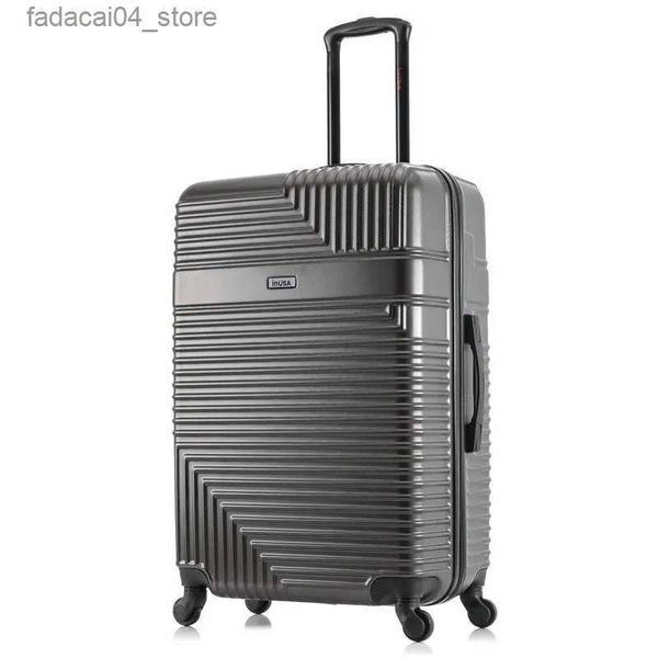 Valises Nouveau bagage élégant argent léger 28 pouces résilience bagage rigide Spinner - pour les voyages et un usage quotidien. Q240115