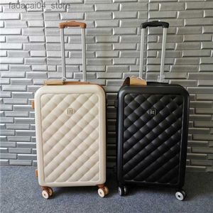 Malas de viagem nova marca de luxo rolando bagagem na roda trole viagem mala de embarque saco tronco hardside bagagem q240115