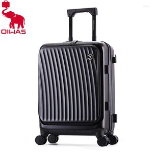 Valises Oiwas Bagages à Roulettes Valise Résistant À L'usure Sac De Voyage Sur Roue 20 Pouces Silencieux Spinner Roues Trolley Voyage D'affaires