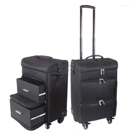 CARCATES OLOEY TROLLEY COSMETIC CASE SAG ROLLING SAG SAGAGE SUR LES ROUILES LES MÉDICES MALUP TOOL BOX BEAUTURE SALONS TATOO SALONS SALONS