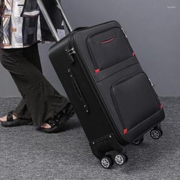 Koffers Oxford stoffen waterdichte bagagebox Grote capaciteit Reizen Student Wachtwoord Trekstang Zakelijke rits Leren tas