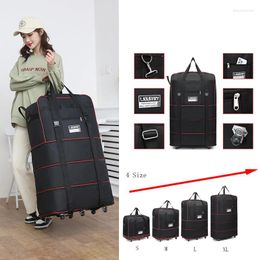 Koffers draagbare bagage met wielen reizen rollende koffer luchtdrager zak unisex uitbreidbare vouwbare oxford -tassen